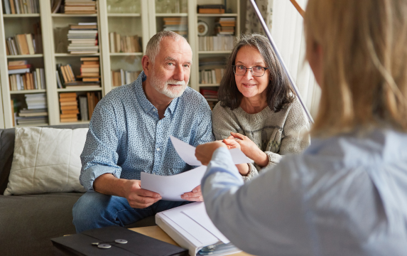 Couple meeting with their financial planner