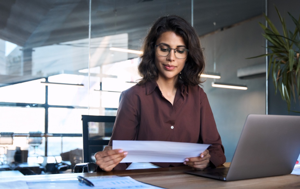 Young female advisor confident in her skills