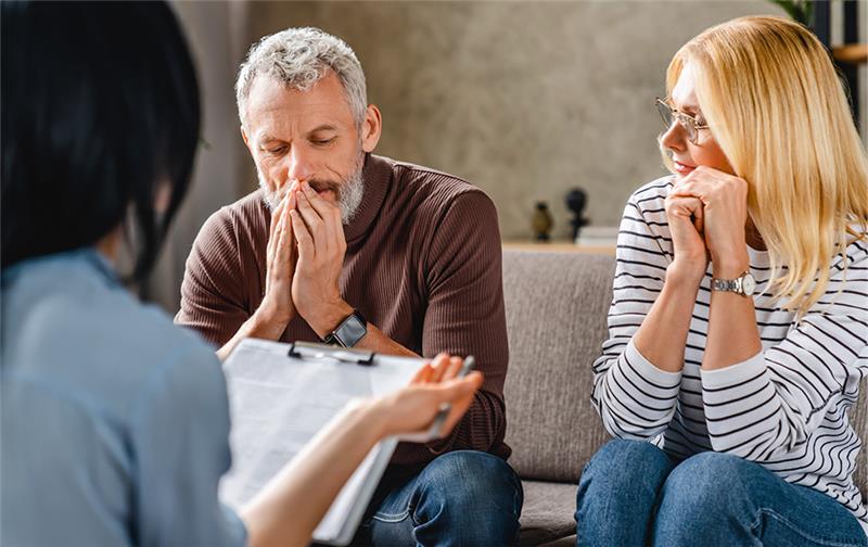 A financial professional speaks to grieving clients.