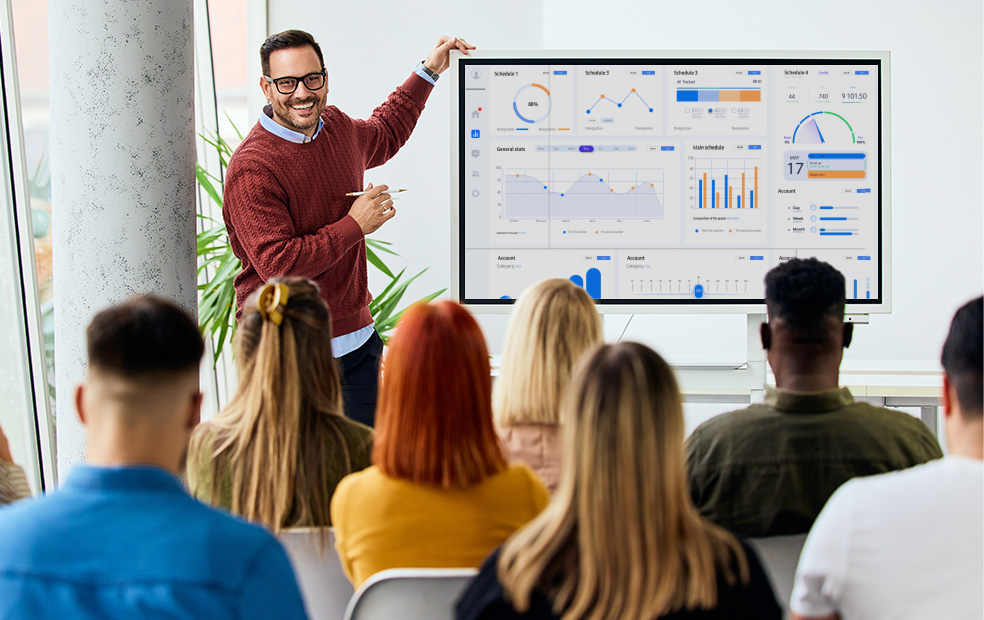 Advisors attending a training session.