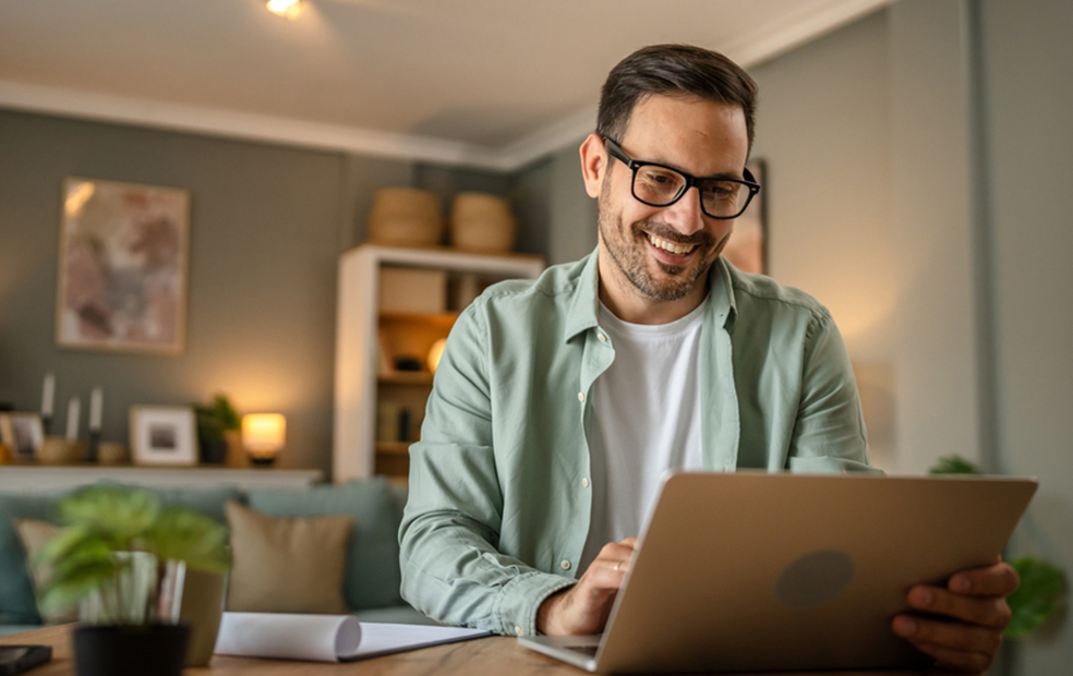 Financial advisor at lap top using time value equation