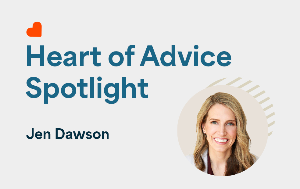 Heart of Advice Blog Spotlight Jen Dawson
