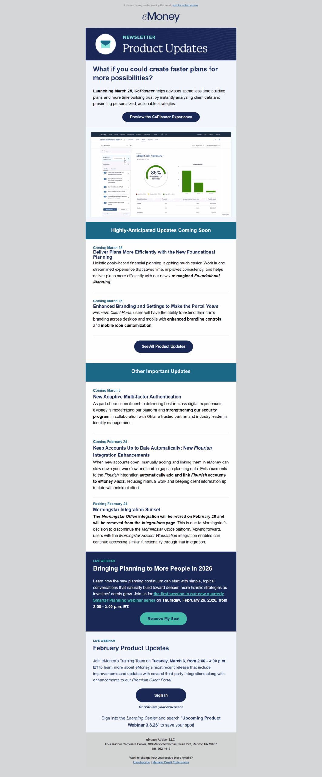 February 2026 Product Release Email