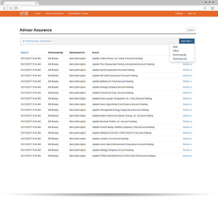 Easily Export Records in Real-time