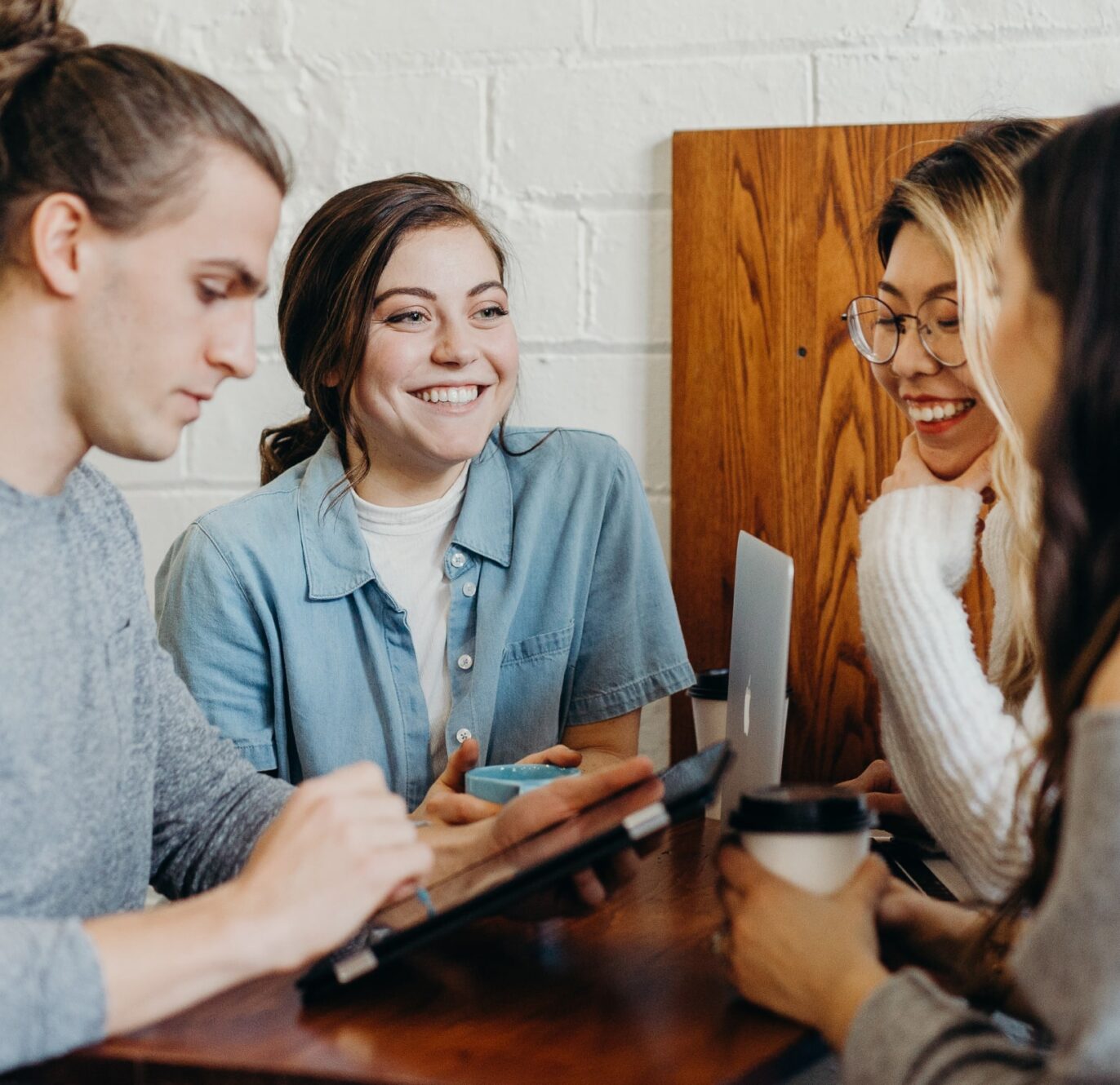 young people talking together