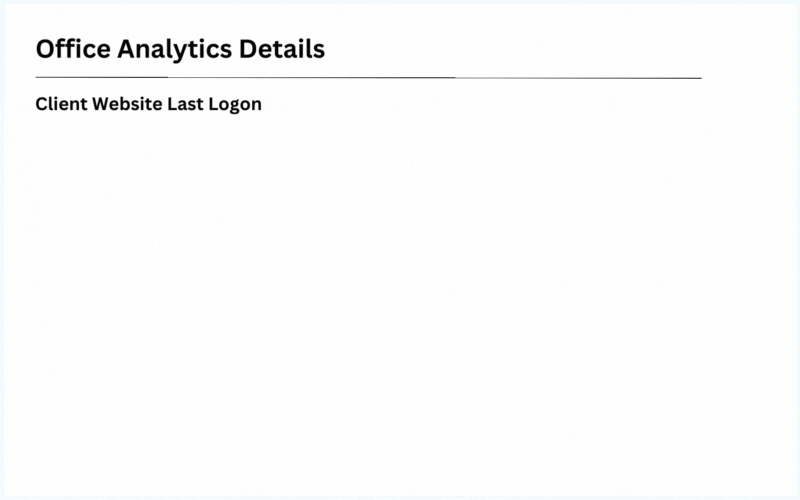 Office Analytics Details