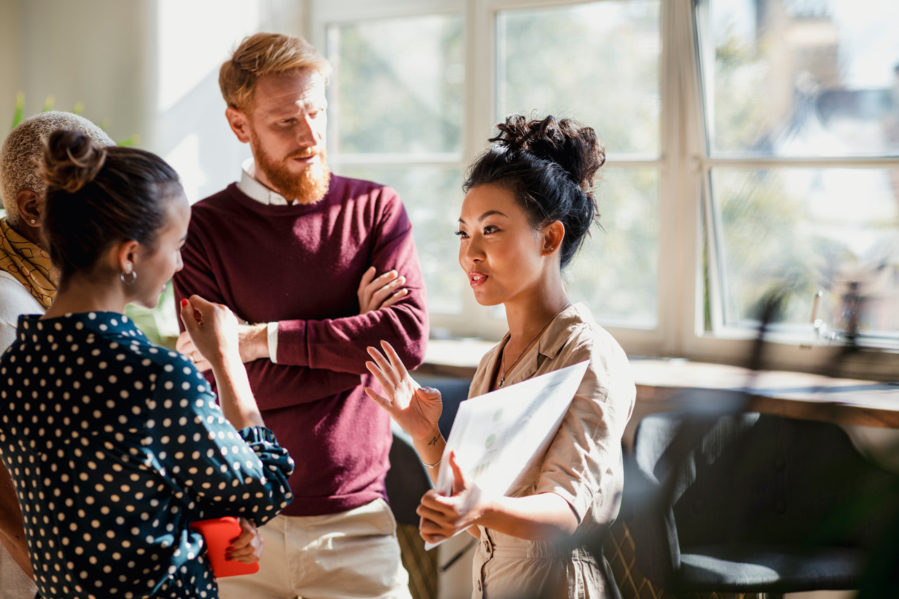 professional woman speaking to a group