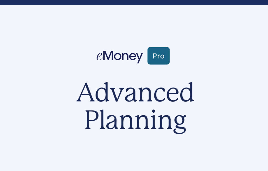 emoney pro advanced planning