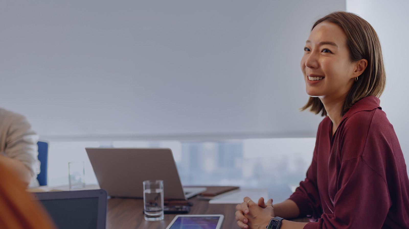 Person watching CoPlanner Demo Happily